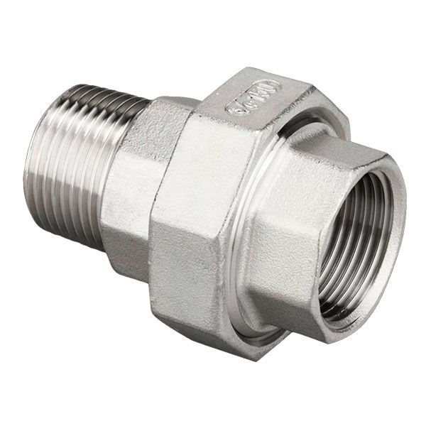 Муфта американка нержавіюча AISI 304 з В-З наріззю DN 20 (3/4") і прокладкою PTFE
