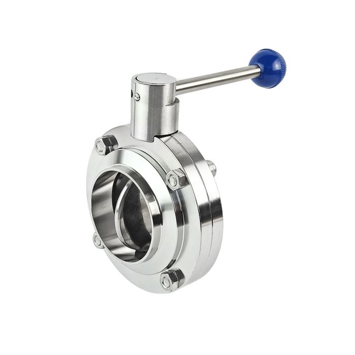 Затвор дисковий нержавіючий зварка/зварка DIN AISI 304 DN 50 (52x1,5)